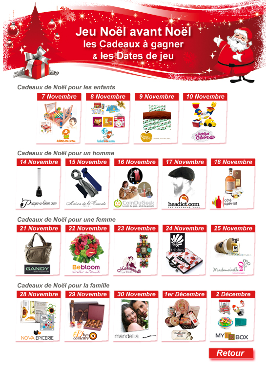 cadeaux jeu Noël avant Noel